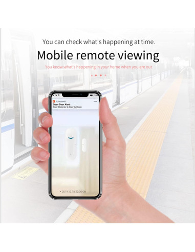 Sensor Inalámbrico de Puerta y Ventana Tuya 2-Pack, Alarma WiFi