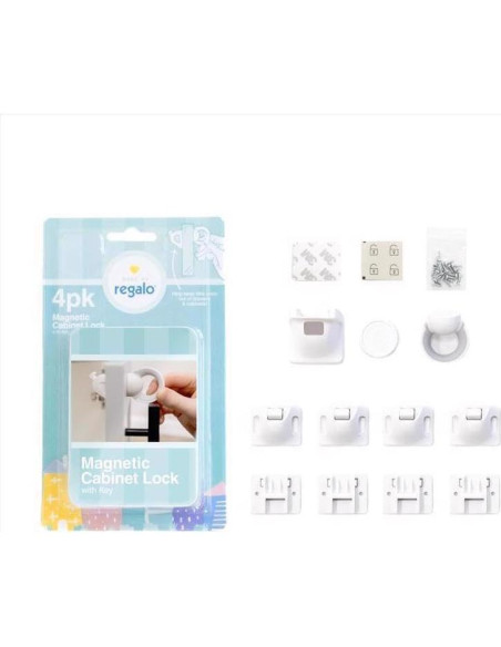Cerraduras Magnéticas de Seguridad Regalo - 4 Unidades, Fácil Instalación