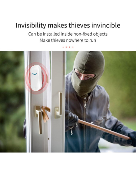 Sensor Inalámbrico de Puerta y Ventana Tuya 2-Pack, Alarma WiFi