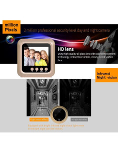Visor de Puerta Inteligente Splenssy con Pantalla LCD 2.4" 2