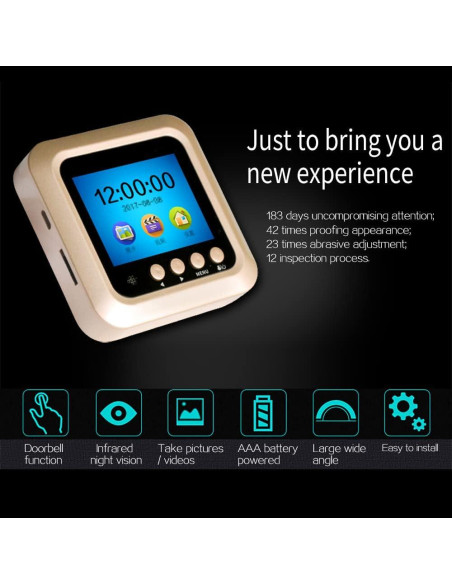 Visor de Puerta Inteligente Splenssy con Pantalla LCD 2.4"