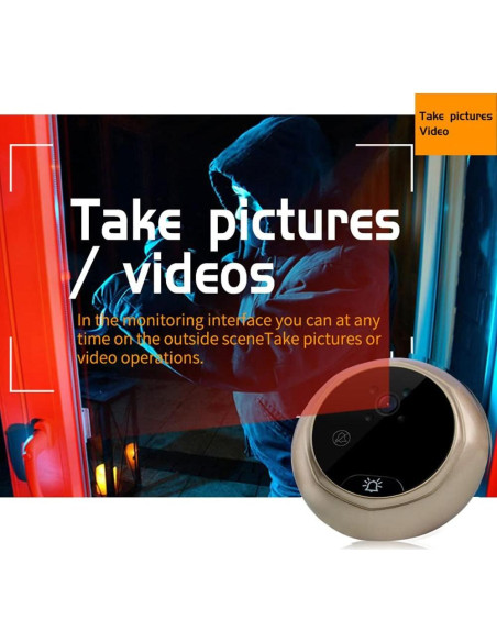 Visor de Puerta Inteligente Splenssy con Pantalla LCD 2.4"