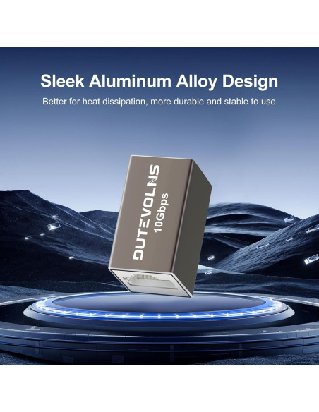 Acoplador Ethernet Dutevolns 10Gbps RJ45 Femenino a Femenino