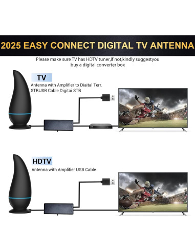 Antena de TV Interior Honiitaa 750+ Millas HD Amplificada