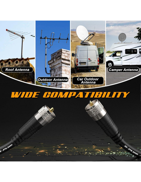 Cable Coaxial RG8X G-PLUG 1.83M 50 Ohm Doble Blindaje PVC