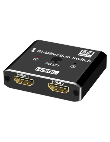 Conmutador HDMI 2.1 XinYaa 8K@60Hz 4K@120Hz Aluminio 2 en 1
