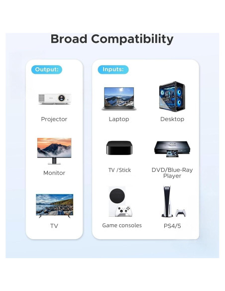 Conmutador HDMI 2.1 XinYaa 8K@60Hz 4K@120Hz Aluminio 2 en 1