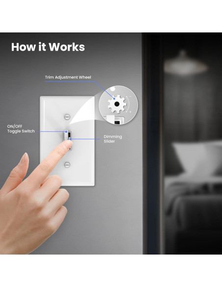 Interruptor Regulador Feit Electric DIM/TOGGLE/2 para LED - 2 Unidades