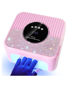 Lámpara de Uñas UV LED LimeGirl L5 Rosa con Guantes UV