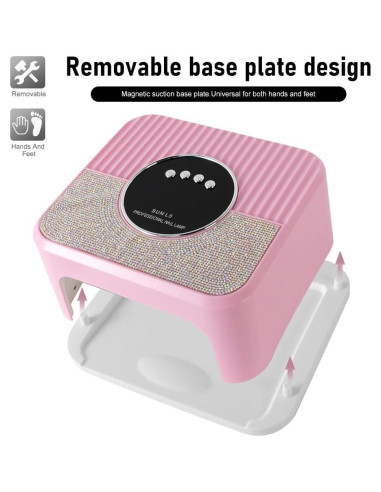 Lámpara de Uñas UV LED LimeGirl L5 Rosa con Guantes UV