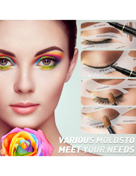 Plantillas de Maquillaje de Ojos YAFIYGI - 2 Piezas Reutilizables