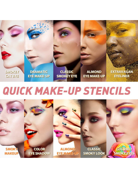 Plantillas de Maquillaje de Ojos YAFIYGI - 2 Piezas Reutilizables