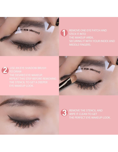 Plantillas de Maquillaje de Ojos YAFIYGI - 2 Piezas Reutilizables