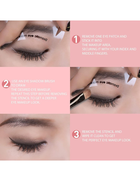 Plantillas de Maquillaje de Ojos YAFIYGI - 2 Piezas Reutilizables