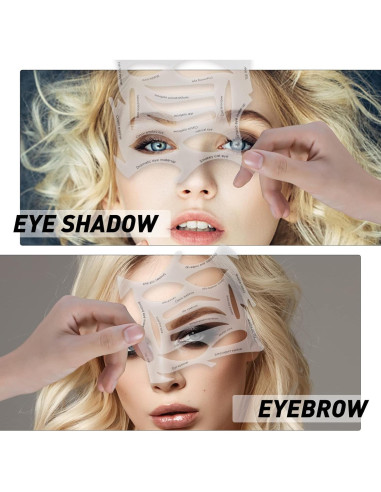 Plantillas de Maquillaje de Ojos YAFIYGI - 2 Piezas Reutilizables