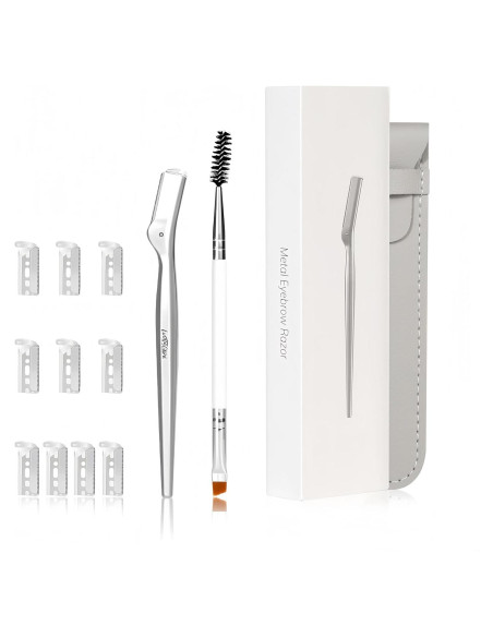 Rasuradora de Cejas LuottsCare con 10 Cuchillas y Funda
