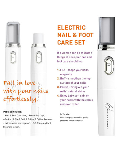 Kit de Pulido Eléctrico Own Harmony para Uñas y Pies