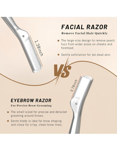 Rasuradora de Cejas LuottsCare con 10 Cuchillas y Funda