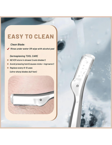 Rasuradora de Cejas LuottsCare con 10 Cuchillas y Funda