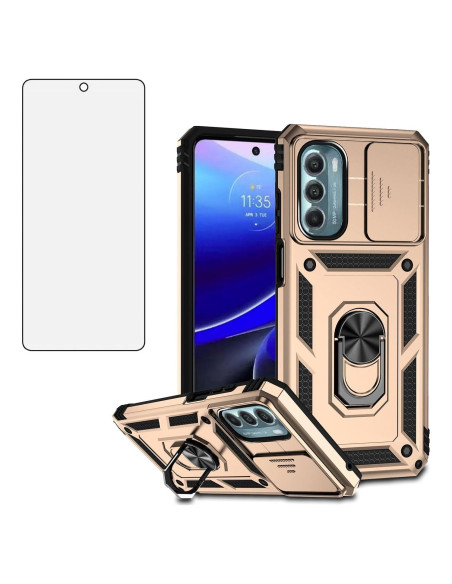 Funda Asuwish para Motorola Moto G Stylus 5G 2022 Oro con Protector