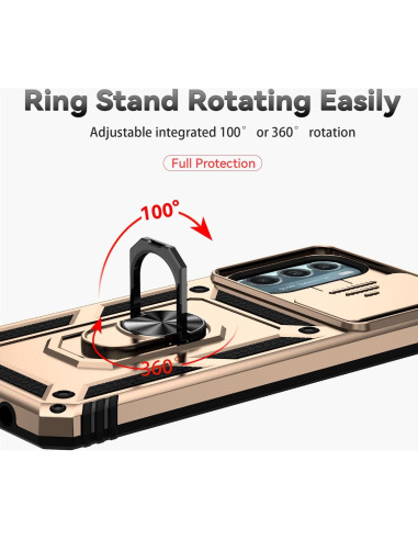 Funda Asuwish para Motorola Moto G Stylus 5G 2022 Oro con Protector