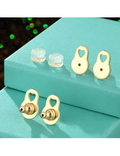 Soportes para Pendientes Hazifes 6 Pcs Dorados con Bloqueo 2