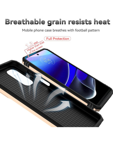 Funda Asuwish para Motorola Moto G Stylus 5G 2022 Oro con Protector