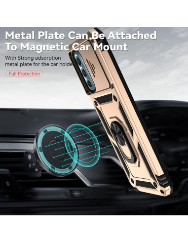 Funda Asuwish para Motorola Moto G Stylus 5G 2022 Oro con Protector