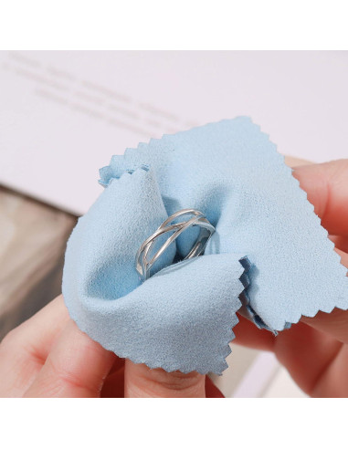 Anillo Ajustable de Plata Esterlina OOOPEL 925 con Circón