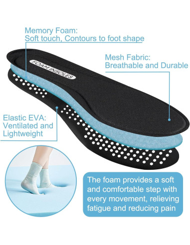 Plantillas de Espuma Endoto para Zapatos Skechers - Comodidad y Soporte