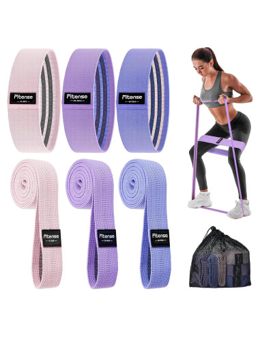 Set de Bandas de Resistencia de Tela Fitense 6 Piezas - Antideslizantes