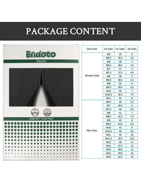 Plantillas de Espuma Endoto para Zapatos Skechers - Comodidad y Soporte