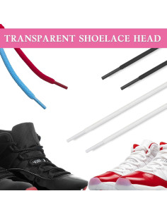 Cuerdas de Reemplazo para Zapatillas Jordan 11 - 140 cm Blancas 2