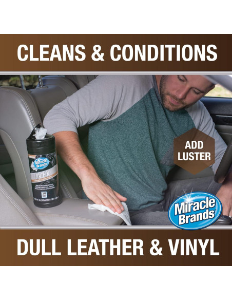 Toallitas de Cuero Miracle Brands - 30 Unidades, Limpieza y Cuidado