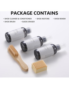 Kit de Limpieza de Zapatos Ante y Nubuck - Limpiador, Protector y Cepillo 2
