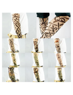Mangas de Tatuajes Temporales Kare & Kind - 10 Piezas Unisex