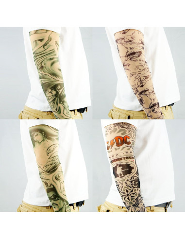 Mangas de Tatuajes Temporales Kare & Kind - 10 Piezas Unisex