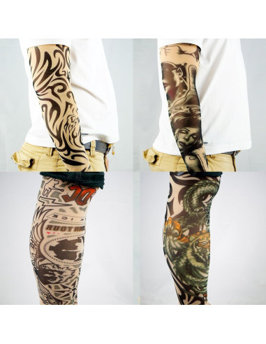 Mangas de Tatuajes Temporales Kare & Kind - 10 Piezas Unisex