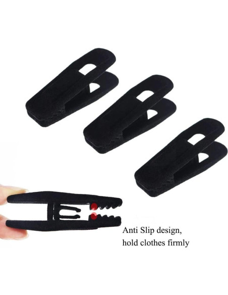 Ganchos de Terciopelo Negro TOFIIGREM 40 Piezas Clips Antideslizantes