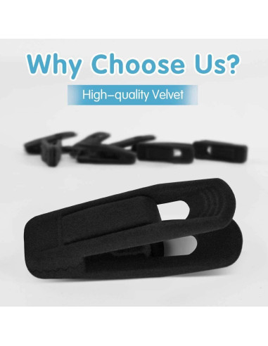 Ganchos de Terciopelo Negro TOFIIGREM 40 Piezas Clips Antideslizantes