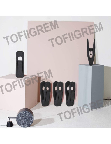 Ganchos de Terciopelo Negro TOFIIGREM 40 Piezas Clips Antideslizantes