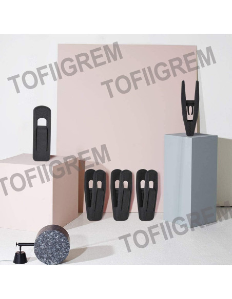 Ganchos de Terciopelo Negro TOFIIGREM 40 Piezas Clips Antideslizantes