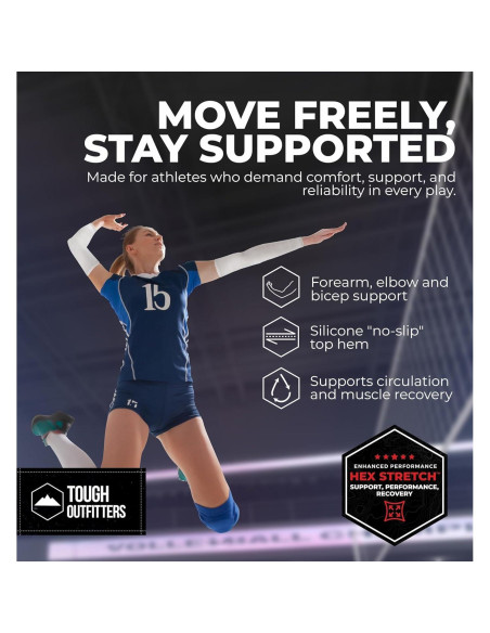 Mangas de Compresión Tough Outdoors para Niños y Jóvenes - Soporte para Béisbol y Fútbol