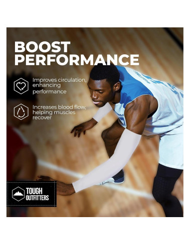 Mangas de Compresión Tough Outdoors para Niños y Jóvenes - Soporte para Béisbol y Fútbol