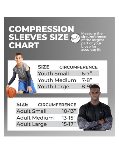 Mangas de Compresión Tough Outdoors para Niños y Jóvenes - Soporte para Béisbol y Fútbol