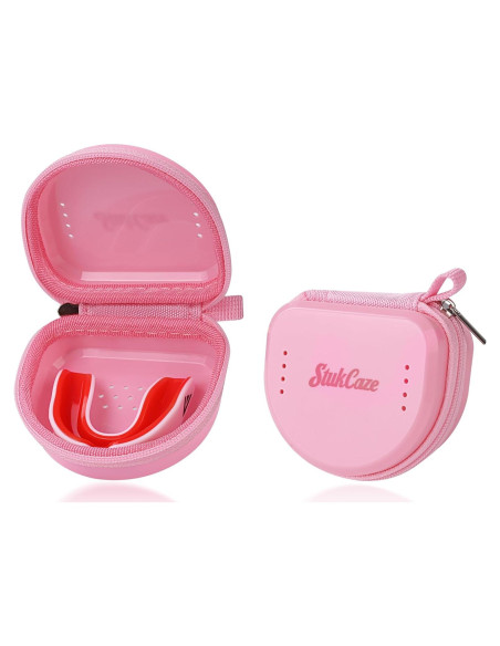 Estuche para Protector Bucal Stukcaze Rosa con Cremallera