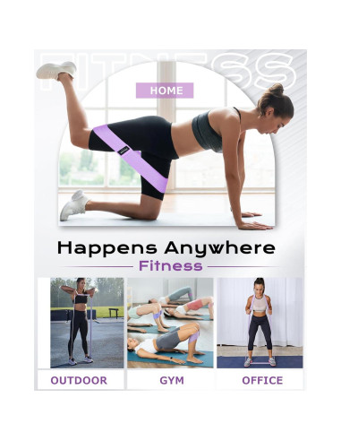 Set de Bandas de Resistencia de Tela Fitense 6 Piezas - Antideslizantes