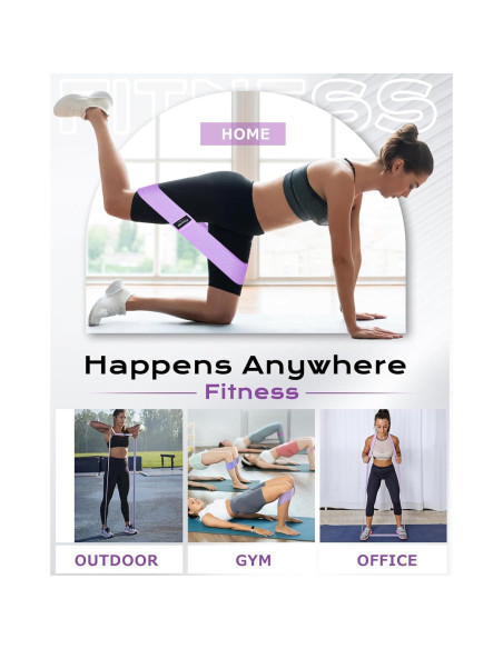 Set de Bandas de Resistencia de Tela Fitense 6 Piezas - Antideslizantes