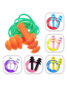 Tapones para Oídos Reutilizables Bememo con Cuerda - 6 Pares