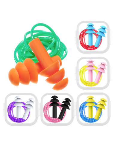 Tapones para Oídos Reutilizables Bememo con Cuerda - 6 Pares